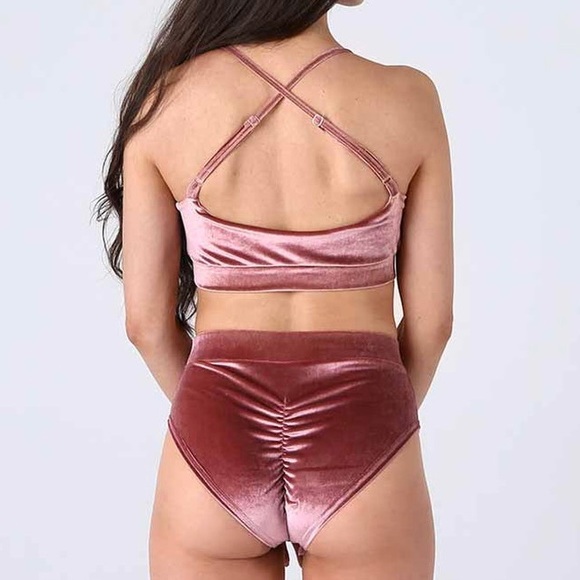 REV ACTIV S/M 4/6 US Polewear Booty Shorts Pink Blush Velvet polewear - Picture 2 of 9